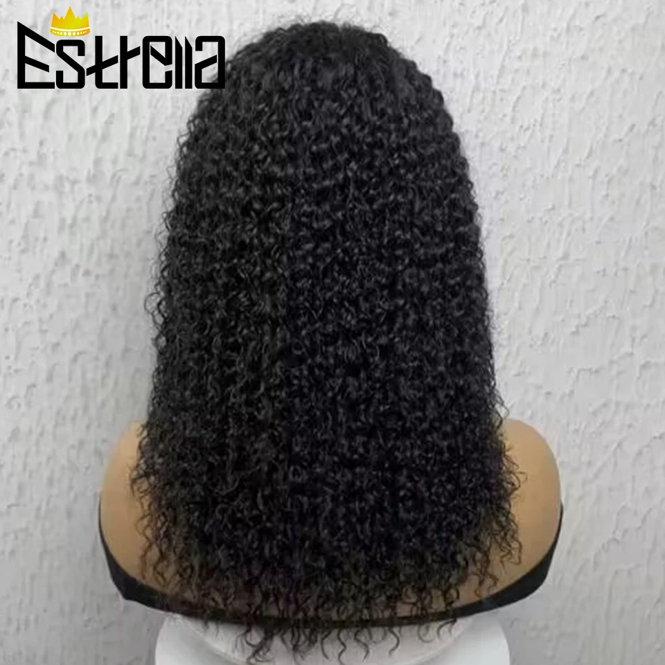Deep Curly Transparent Lace Front Human Hair Wigs For Women Human Hair Natural Black Brazilian Cury Human Hair Wigs Pre Plucked