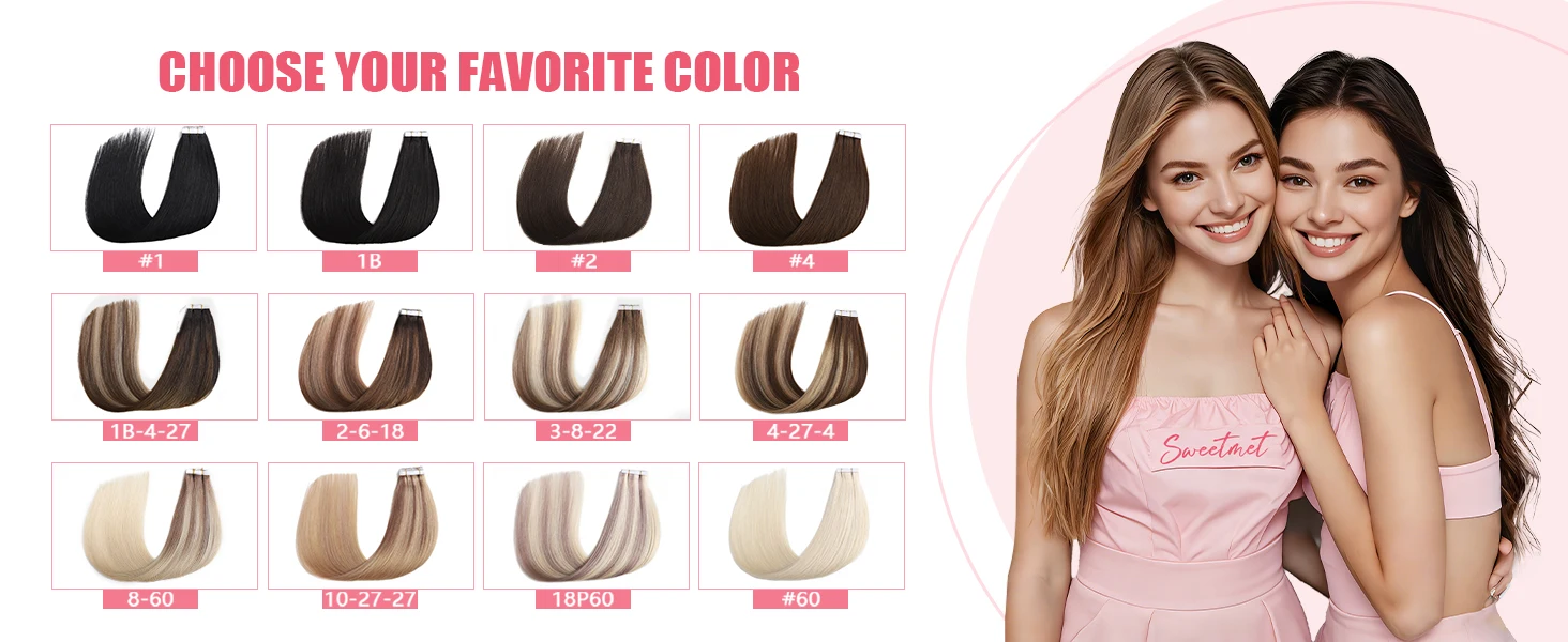 Sweetmet Invisible Tape in Hair Extensions Real Human Hair 3rd-Generation Pro3.0#1 Jet Black Color 20pcs 30g-50g 14inch-22inch Seamless Injected Hand-Tied Remy Quality Invisi Edge Tape in Extensions(#1)