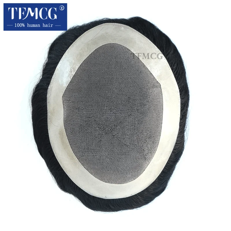 Men's Capillary Prothesis Mono Toupee Men Wig Natural Human Hair Wigs for Men Durable Male Hair Prosthesis Capillary Male Wig