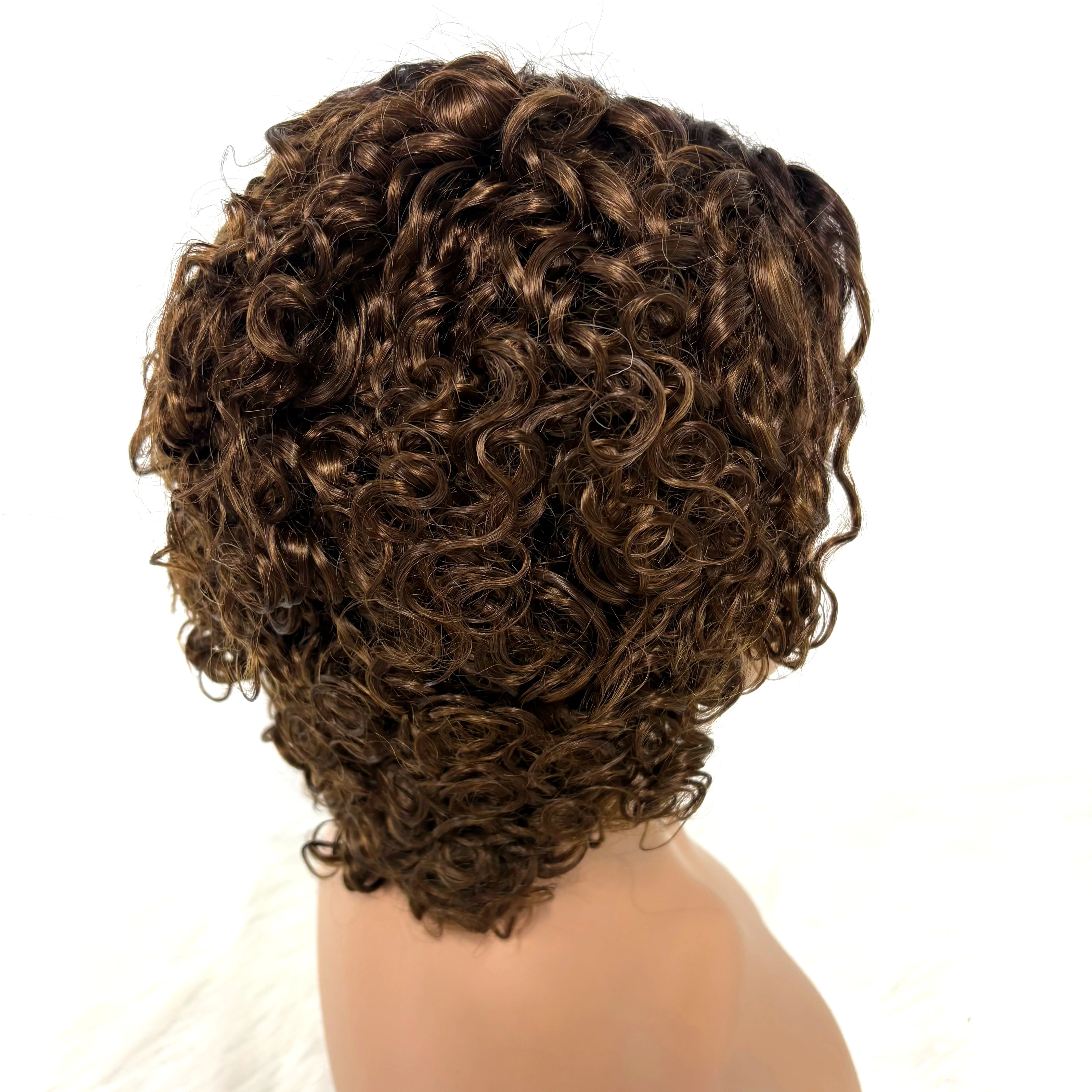 12Inch Colored Kinky Curly Bob Wig Human Hair Wigs 280% 5x5 Transparent Lace Closure Jerry Curly Hair Wigs For Black Women