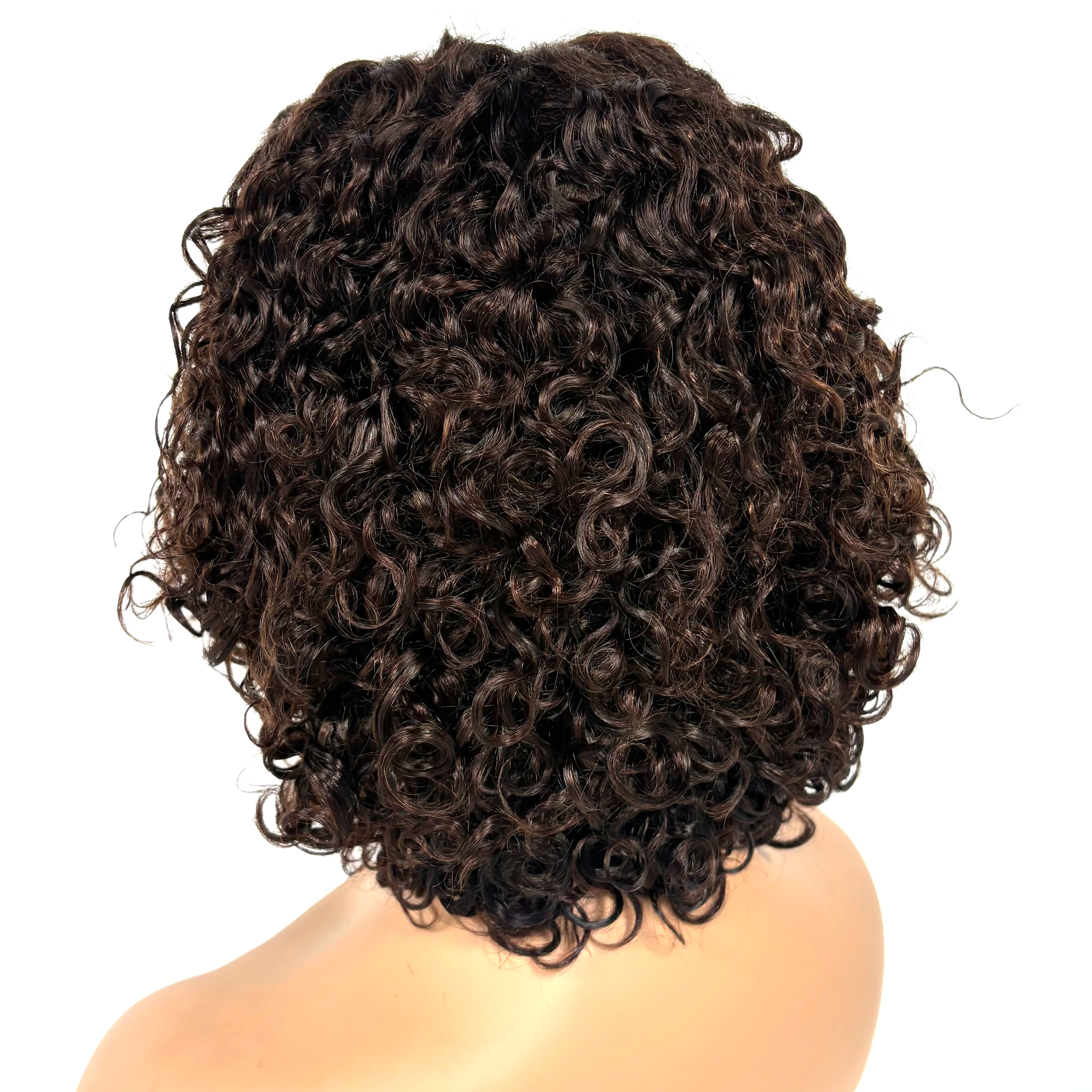 12Inch Colored Kinky Curly Bob Wig Human Hair Wigs 280% 5x5 Transparent Lace Closure Jerry Curly Hair Wigs For Black Women
