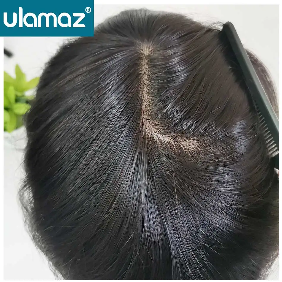 Most Durable Men's Wigs Silk Base Male Hair Prosthesis Natural Scalp Hair System For Man Diamond Lace PU Wigs Toupee Human Hair