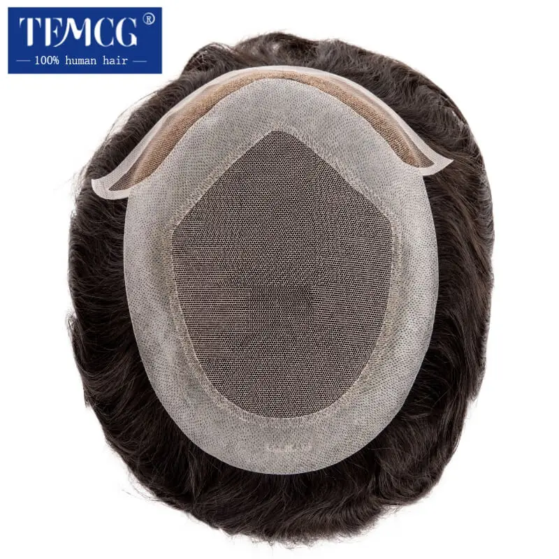 Hollywood Toupee Men Wig Swiss Lace Wigs For Men 100% Natural Human Hair Toupee Male Hair Prosthesis Exhuast Systems Male Wig