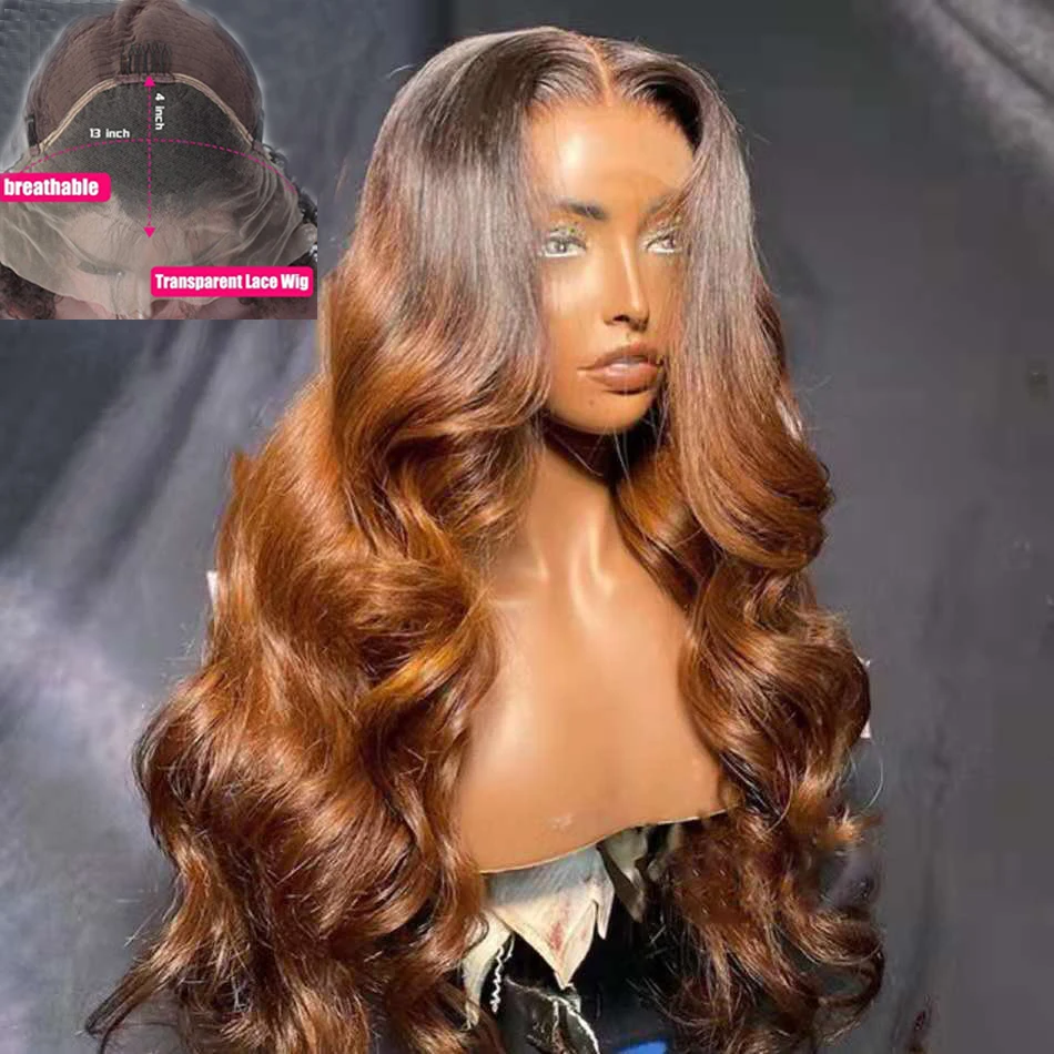 1B/27 Ombre Human Hair Wigs Clearance Sale Body Wave HD Lace Front Wigs For Women Honey Blond Glueless 13X4 Lace Frontal Wig180%