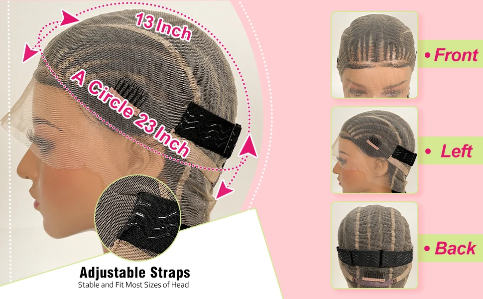 36in Full Lace Transparent Braided Wig Synthetic Fulani Cornrow Braided Wigs With Baby Hair for Black Women Daily Wear And Style