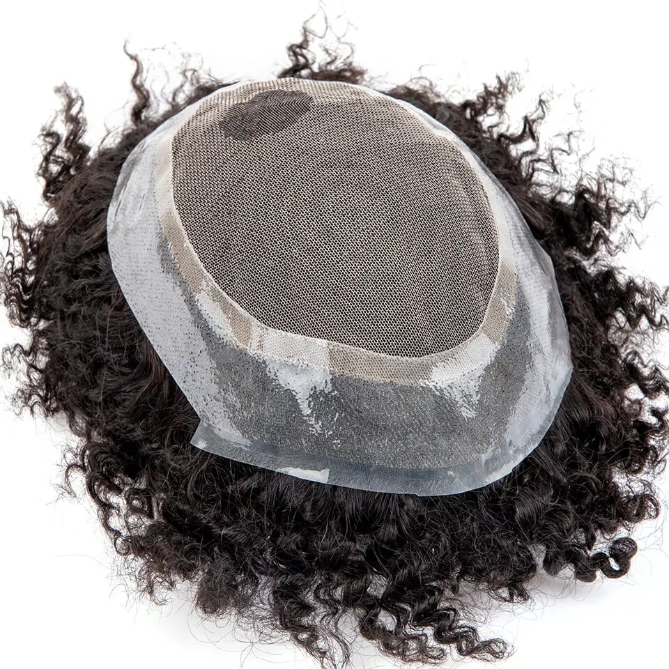 Curly Wigs Hair Prosthesis Man 25mm 15mm 10mm Curly Natural Human Hair Wigs For Men French Lace Man Curly Hair Systems Hairpiece
