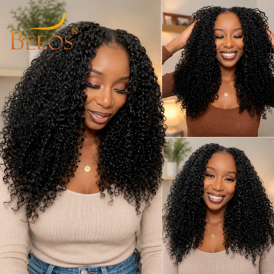 Feather Crochet Human Hair Extensions Afro Kinky Curly Knotless Pre-Separated Crochet Hair Extension Lightweight For Boho Braid