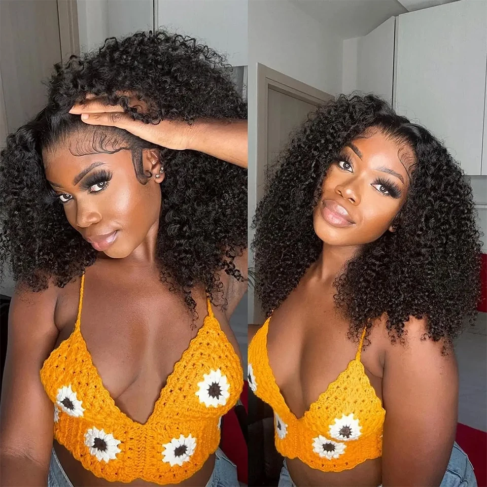 12A Brazilian Bundles 4C Afro Curly Human Hair Bundles Real Human Hair Unprocessed Raw Double Weft Human Hair Extensions 14-24 Inch Virgin Remy Hair Weave Bundles Human Hair 2/3/4 PCS For Women Daily Use Birthday Holiday Gift Kpop Popular Hairstyles