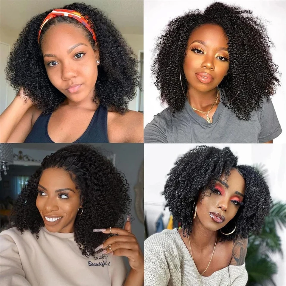 12A Brazilian Bundles 4C Afro Curly Human Hair Bundles Real Human Hair Unprocessed Raw Double Weft Human Hair Extensions 14-24 Inch Virgin Remy Hair Weave Bundles Human Hair 2/3/4 PCS For Women Daily Use Birthday Holiday Gift Kpop Popular Hairstyles