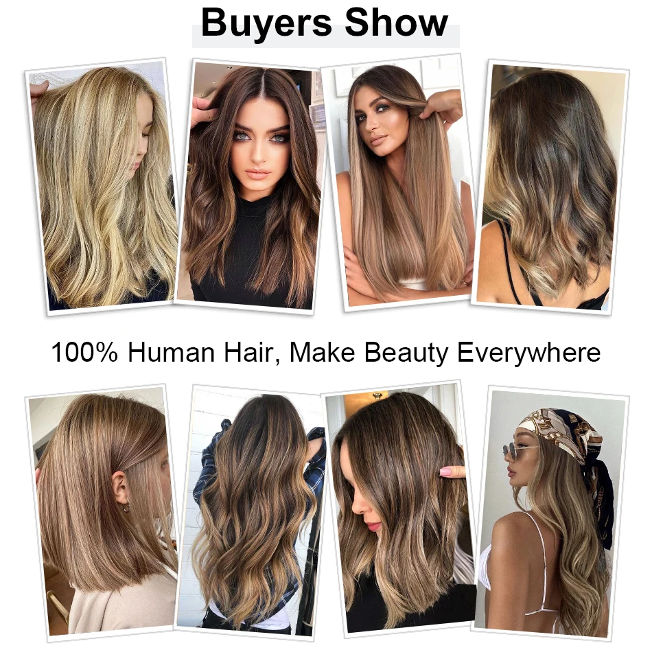 Women Topper Full PU 0.04-0.06mm Human Hair Wigs Straight 100% Human Hairpiece Blonde Hair System Capillary Prosthesis Natural