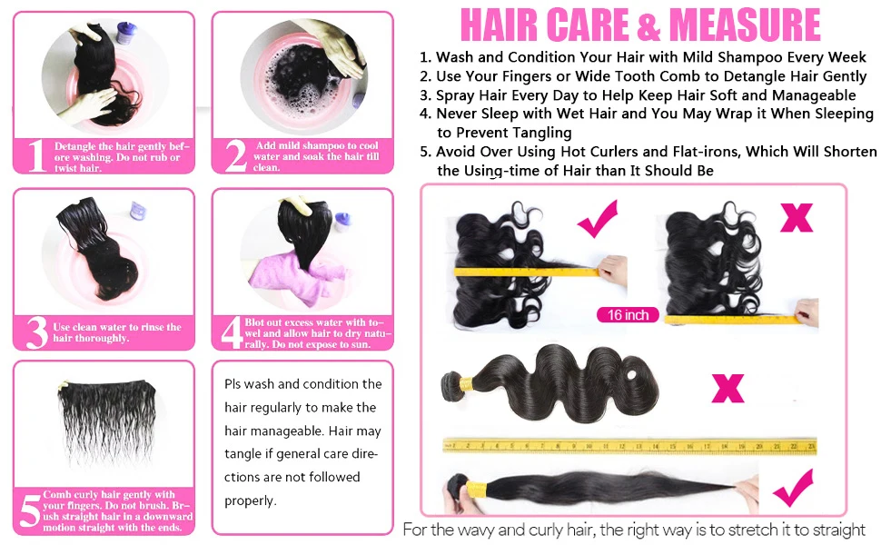 Body Wave Bundles with Frontal Brazilian Human Hair 3 Bundles with 13x4 Lace Frontal 100% Virgin Hair Body Wave Natural Bundles