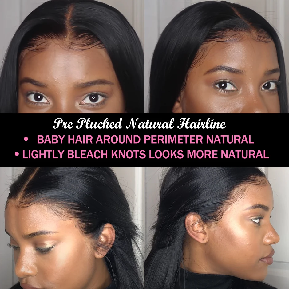 ISEE HAIR Reddish Brown #33 Color Glueless13x6 Straight Lace Frontal Wigs Pre Plucked Wigs Invisi Draw Strings Human Hair Wigs