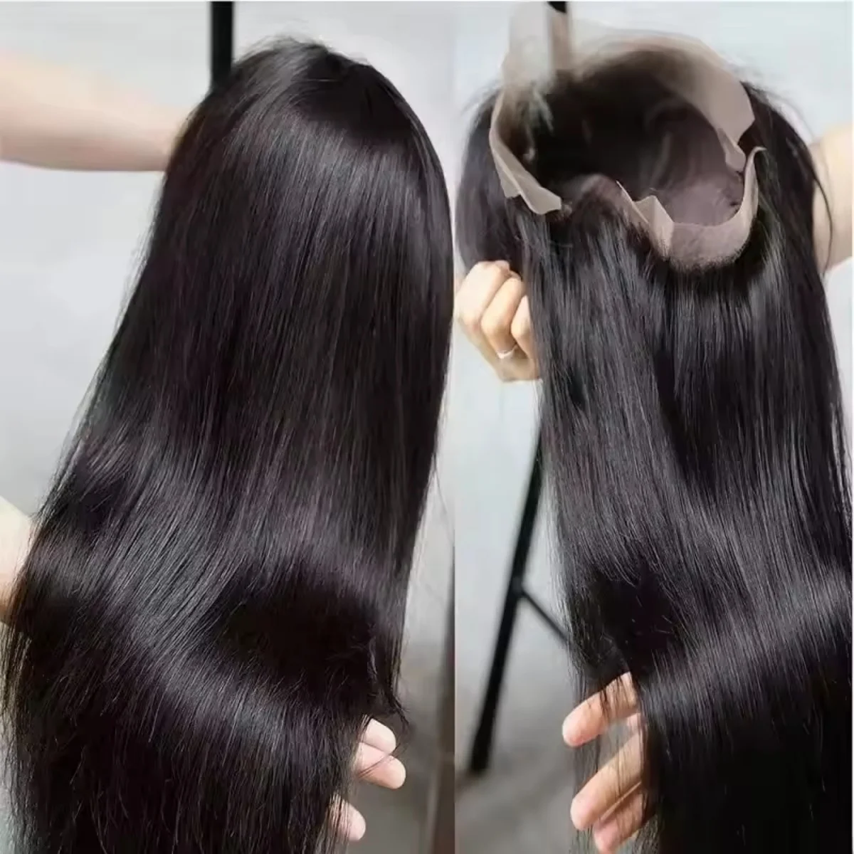 250 Density 30 40 Inch 5x5 Bone Straight Lace Frontal Wigs 13X4 13X6 Hd Transparent Lace Frontal Human Hair Wigs For Woman Human Hair Easy-Go Glueless