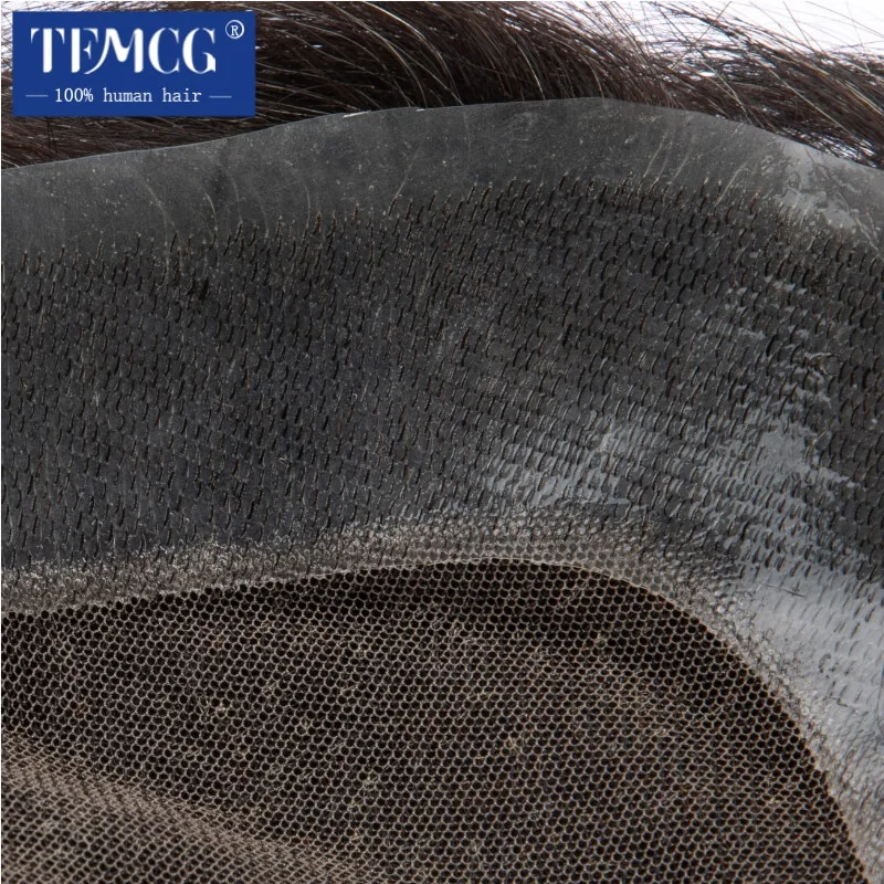 Australia Toupee Men Breathable Swiss Lace PU Base Wigs For Men Natural Hairline Replacement System Unit Male Hair Prosthesis