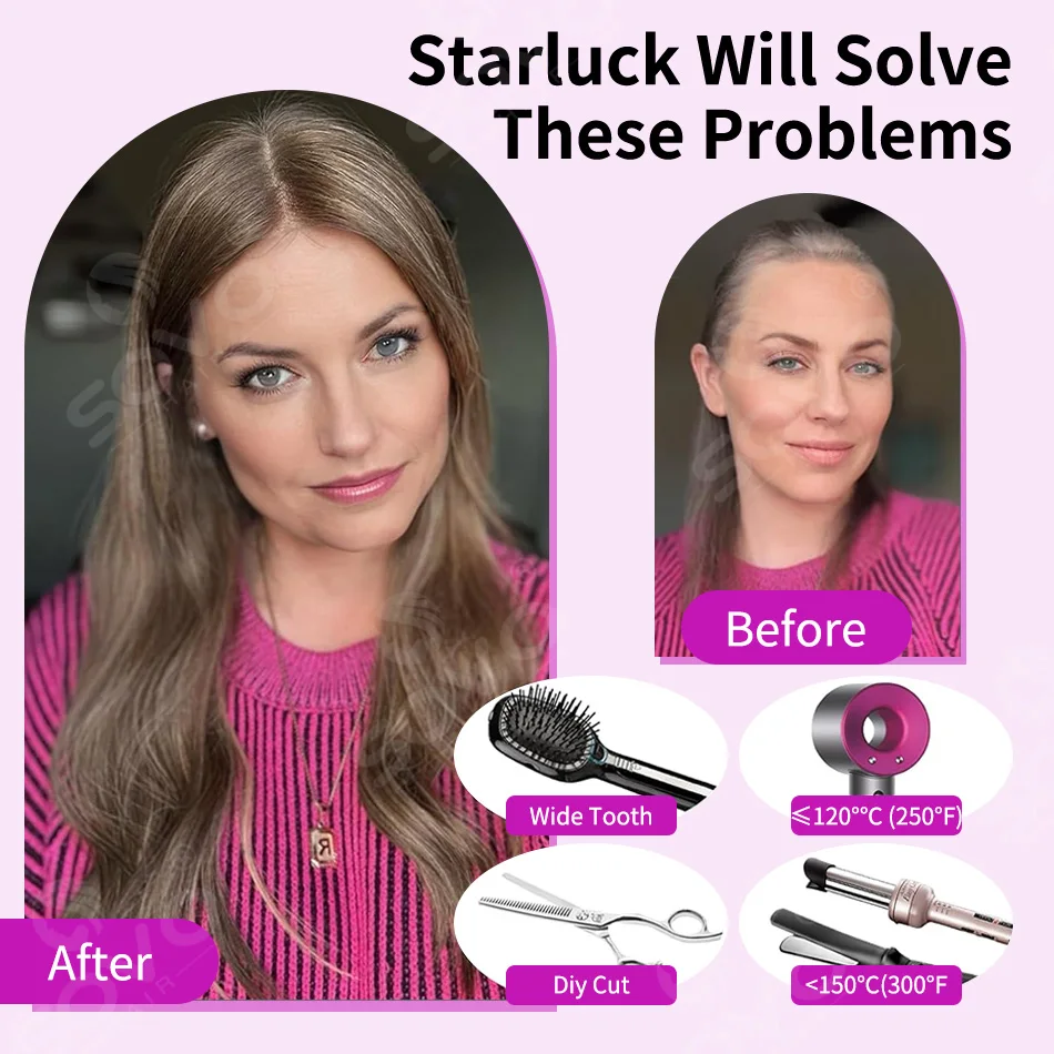 Remy Human Hair Topper Without Bangs 10×12CM Hand Stitched 360°3D Invisible Hair Piece Natural Cover For Thinning Hair
