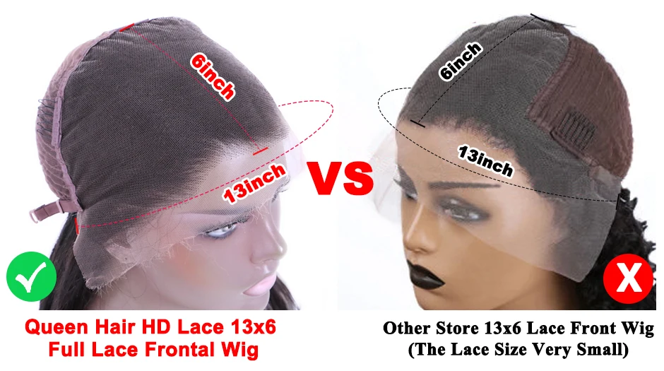 Queen Hair #1 Jet Black Color Burmese Curly Wig Deep Wave 13x6 13x4 Full Frontal 4x4 5x5 6x6 HD Closure 100% Human Raw Hair Wig