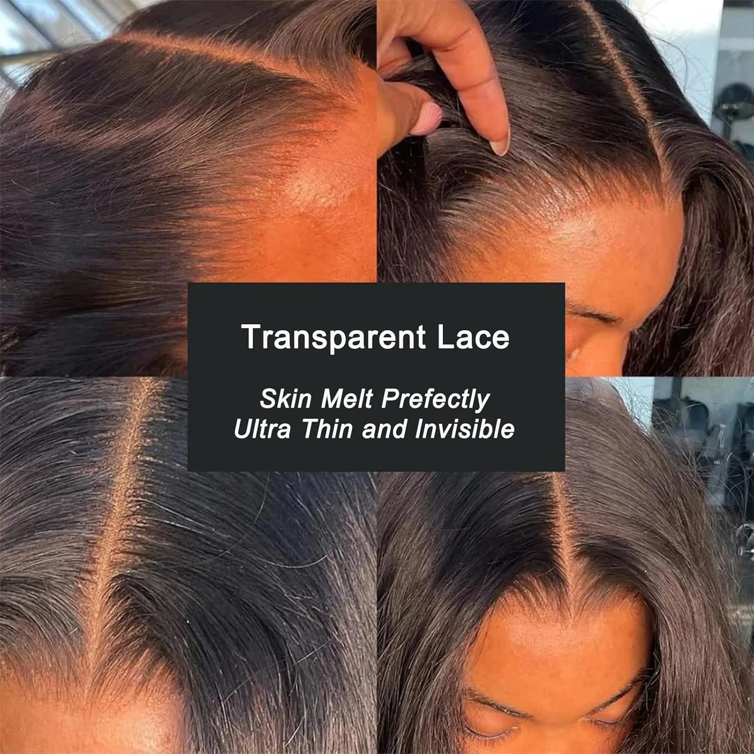 Straight Brazilian Human Hair 3 Bundles with 13x4 Frontal 100% Virgin Hair Natural Hairline Straight Bundles with 4x4 Closure