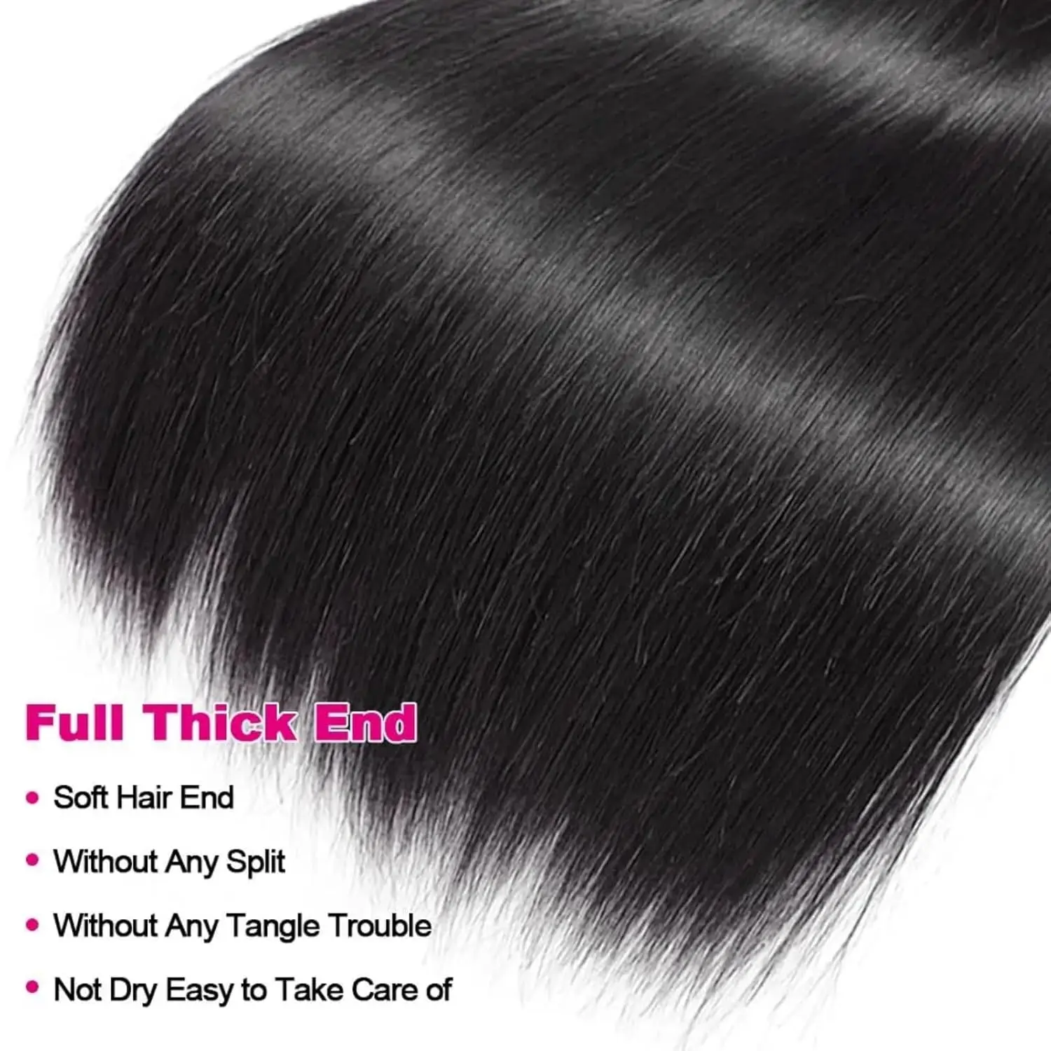 Straight Brazilian Human Hair 3 Bundles with 13x4 Frontal 100% Virgin Hair Natural Hairline Straight Bundles with 4x4 Closure