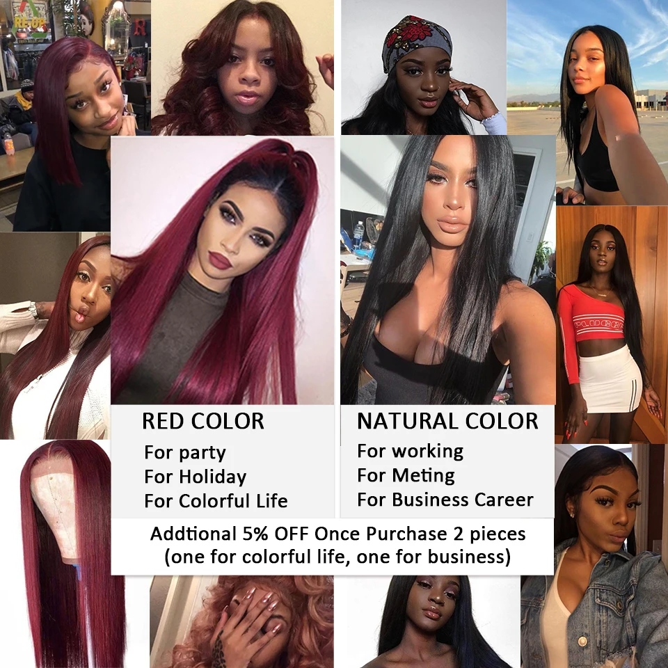 Natural Color Full Lace Wigs Pre Plucked Straight Full Lace Wig Transparent Straight Human Hair Wigs Brazilian Remy Hair