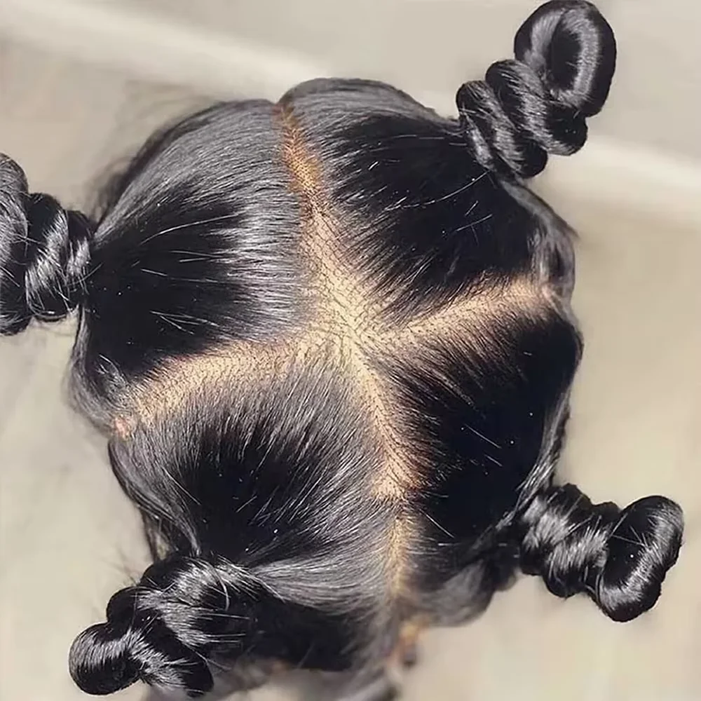 Natural Color Full Lace Wigs Pre Plucked Straight Full Lace Wig Transparent Straight Human Hair Wigs Brazilian Remy Hair