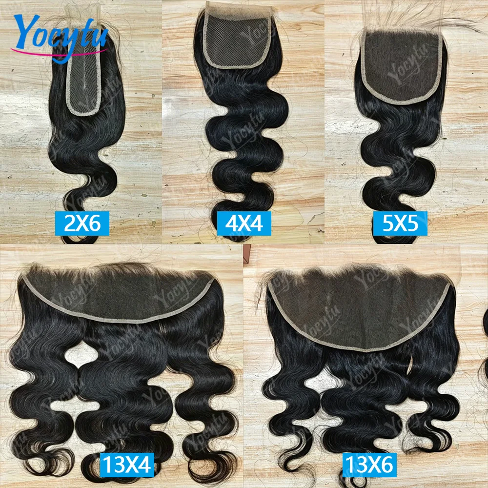 YOCYTU Human Hair Bundles With Closure 20 22 24 Inch Body Wave Bundles Human Hair With 2x6 HD Closure For Women 3 Days Delivery