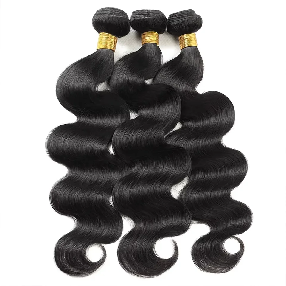 12A Raw Brazilian Body Wave 100% Human Hair Bundles Unprocessed Remy Hair Weave Extensions 3 4 Pcs Wholesale For Women 12 To 42 Inch Natural Black