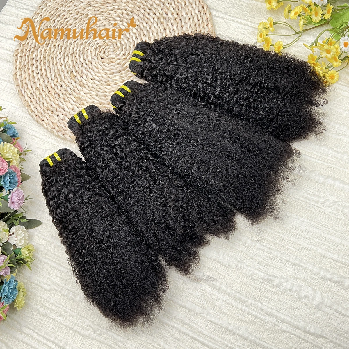 15A Afro Kinky Curly 4C Bundles Human Hair Vietnamese 100% Raw Virgin Unprocessed Kinky Coily Hair 1/3/4 Pcs Bundles Quick Weave