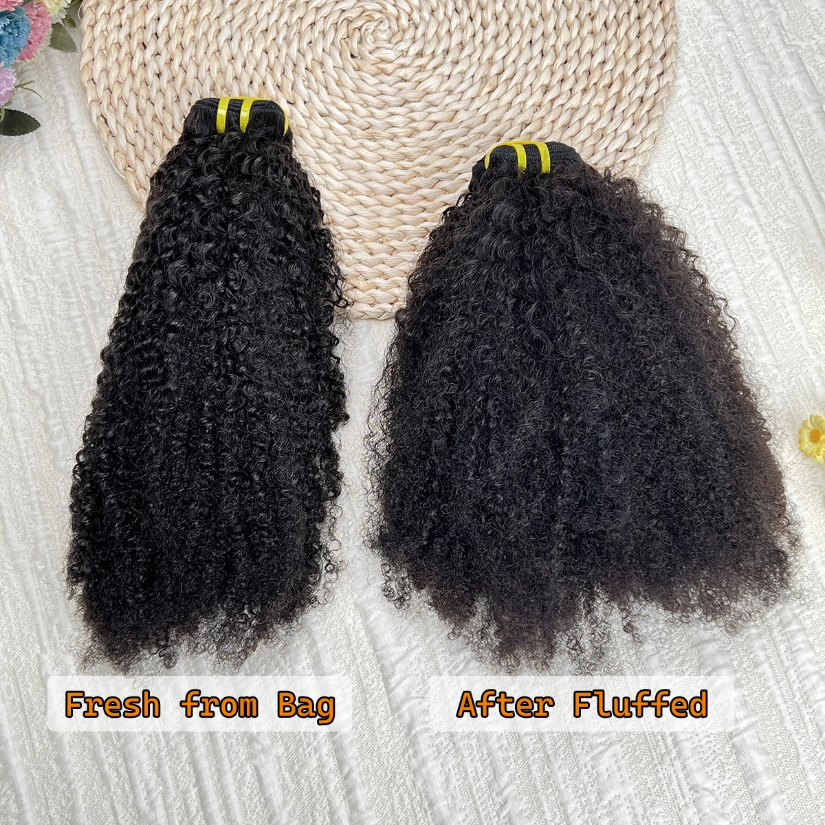 15A Afro Kinky Curly 4C Bundles Human Hair Vietnamese 100% Raw Virgin Unprocessed Kinky Coily Hair 1/3/4 Pcs Bundles Quick Weave