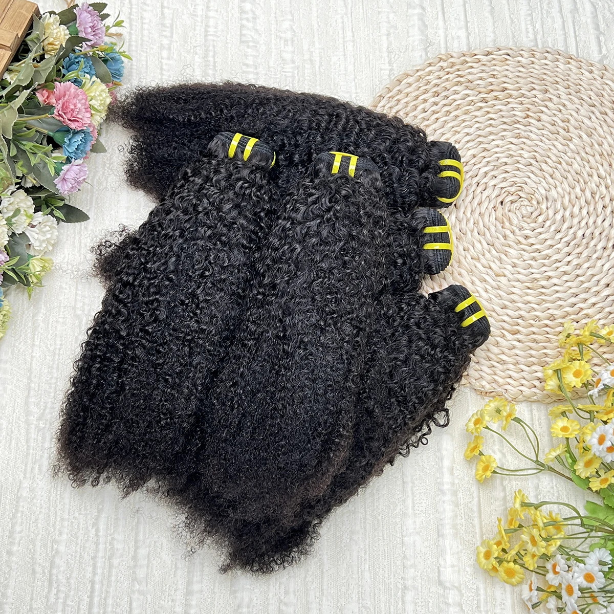 15A Afro Kinky Curly 4C Bundles Human Hair Vietnamese 100% Raw Virgin Unprocessed Kinky Coily Hair 1/3/4 Pcs Bundles Quick Weave