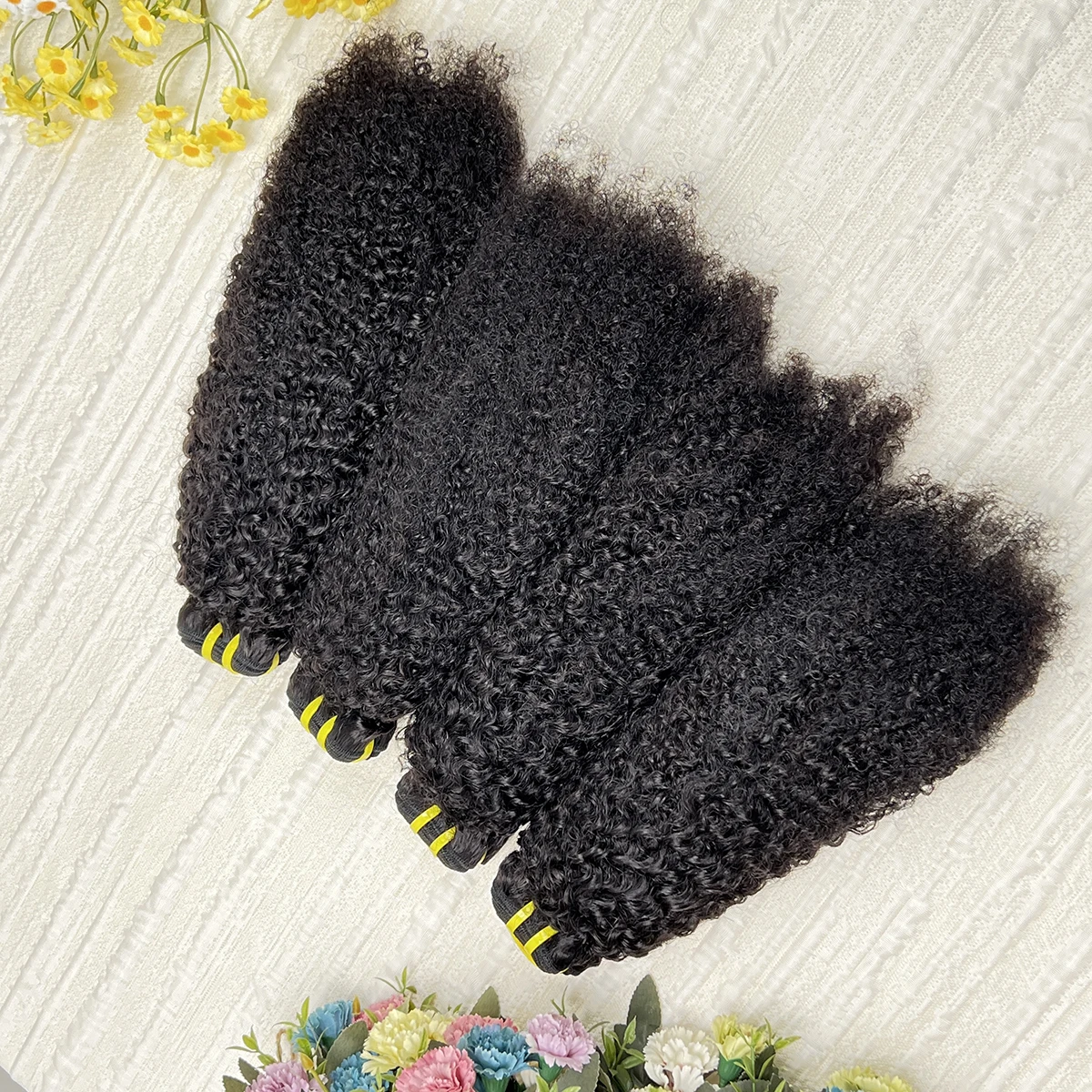 15A Afro Kinky Curly 4C Bundles Human Hair Vietnamese 100% Raw Virgin Unprocessed Kinky Coily Hair 1/3/4 Pcs Bundles Quick Weave