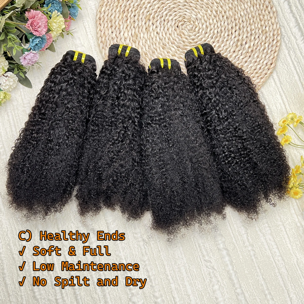 15A Afro Kinky Curly 4C Bundles Human Hair Vietnamese 100% Raw Virgin Unprocessed Kinky Coily Hair 1/3/4 Pcs Bundles Quick Weave