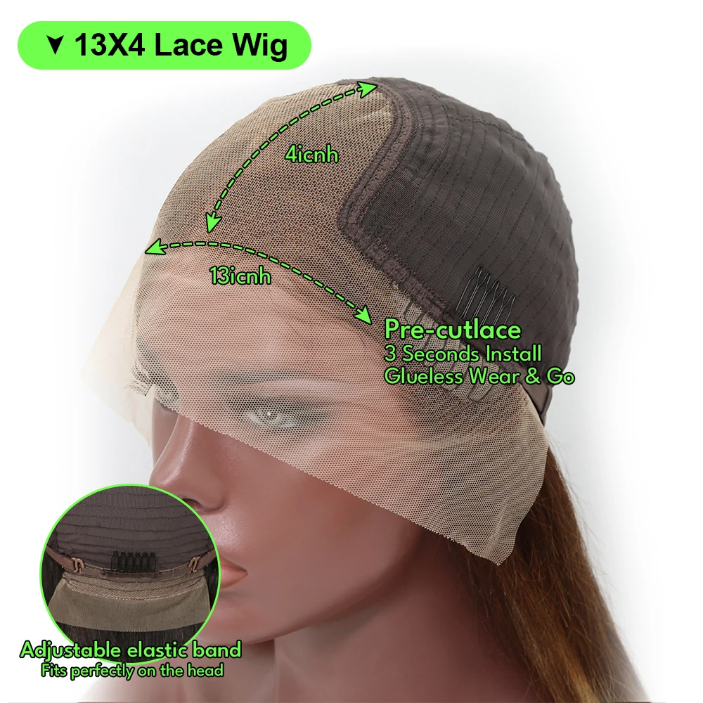 Highlight Ombre Bob Wig Human Hair 13x4 Transparent Lace Frontal Wigs for Women 250% Density 100% Brazilian Virgin Curly Bob Human Hair Wig Glueless Pre Plucked #4/27 Highlight Ombre 16Inch Short Square Cut Wig Natural Human Afro Wig Female on Sale CEXXY