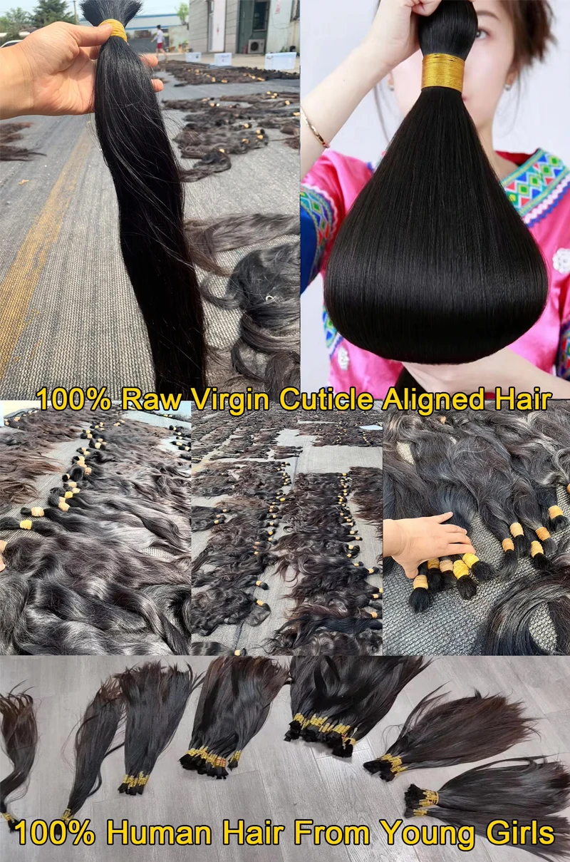 100% Human Hair Double Drawn Kinky Straight Bundles Vietnamese Hair Extensions Yaki Straight Raw Virgin Weave Bundles Human Hair
