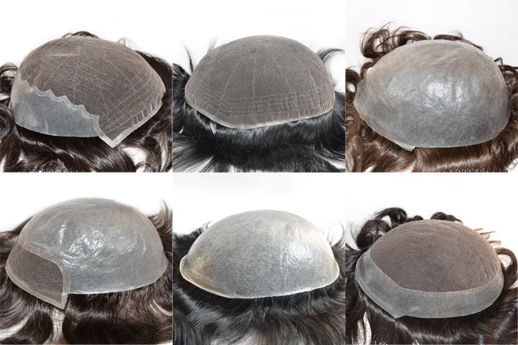 5X7 Lace Closure Remy Human Hair Wigs for Women/Men Hair Topper Swiss Lace with PU Base 9-10 Inch Hair Replacement System