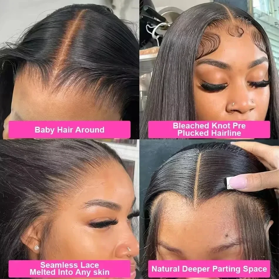 Glueless Wig Human Hair Bone Straight 13x4 13x6 HD Human Hair Lace Front Wig For Black Women Pre Plucked Vietnamese Original 4x4 5x5 Lace Closure Wig Wear And Go