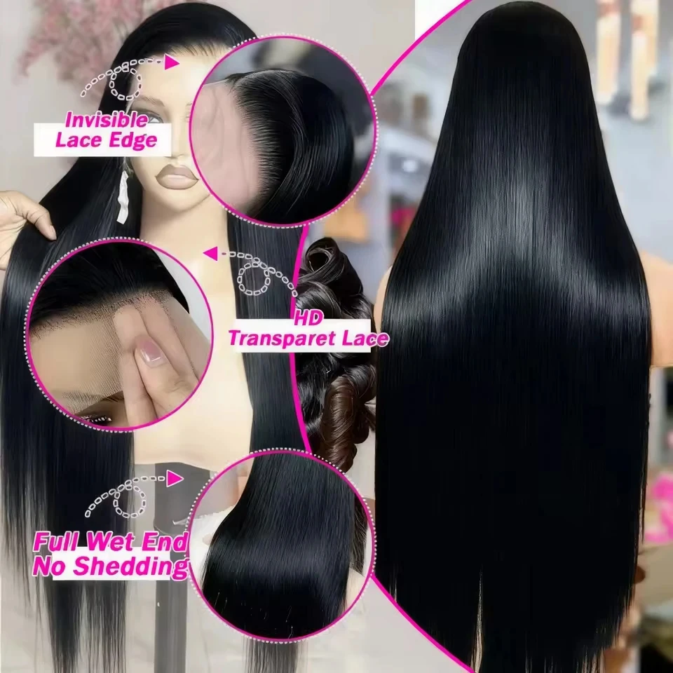 Glueless Wig Human Hair Bone Straight 13x4 13x6 HD Human Hair Lace Front Wig For Black Women Pre Plucked Vietnamese Original 4x4 5x5 Lace Closure Wig Wear And Go