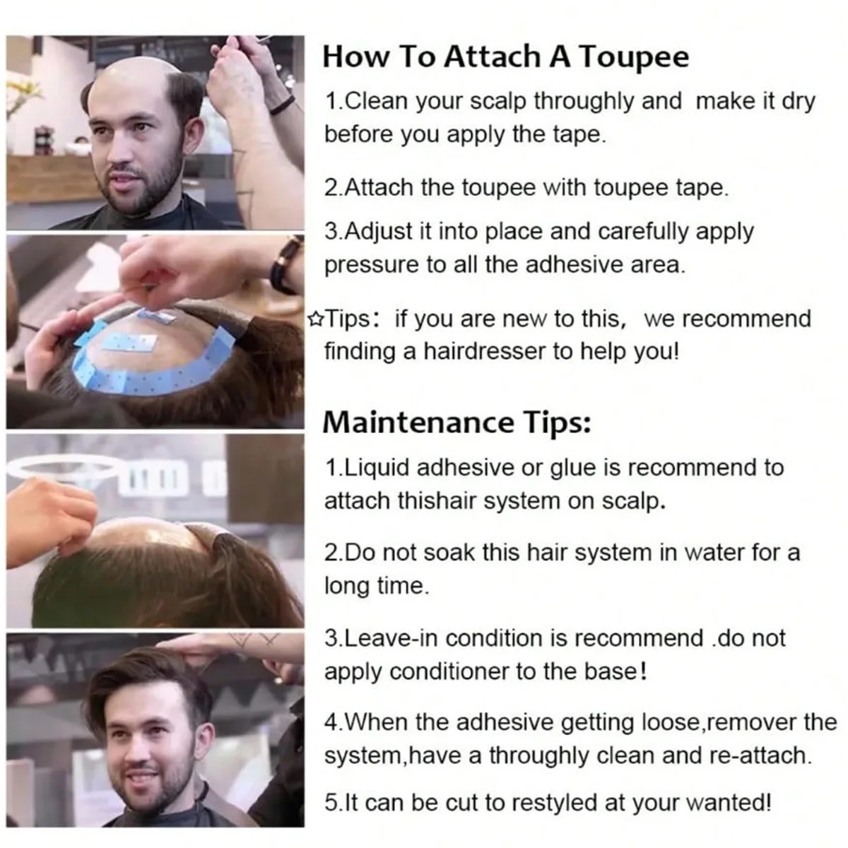 Men‘s Toupee Real Human Hair Hairpiece Injection Thin Skin Invisible Hair Replacement System PU Capillary Prosthesis Hair System