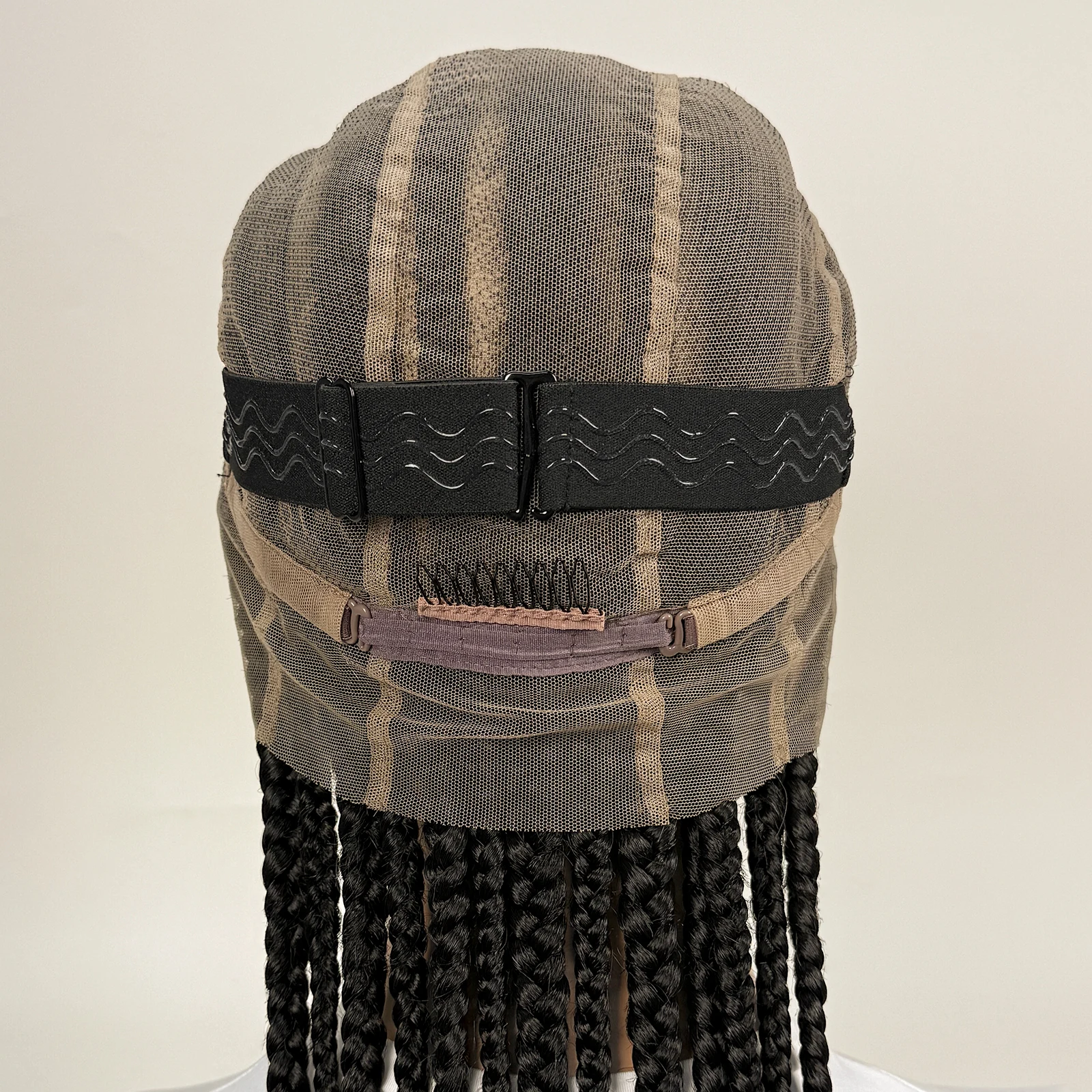 Dutch Braids 36in Synthetic Braided Wigs Fulani Braids Cornrow Transparent Full Lace Braided Wig for Black Women