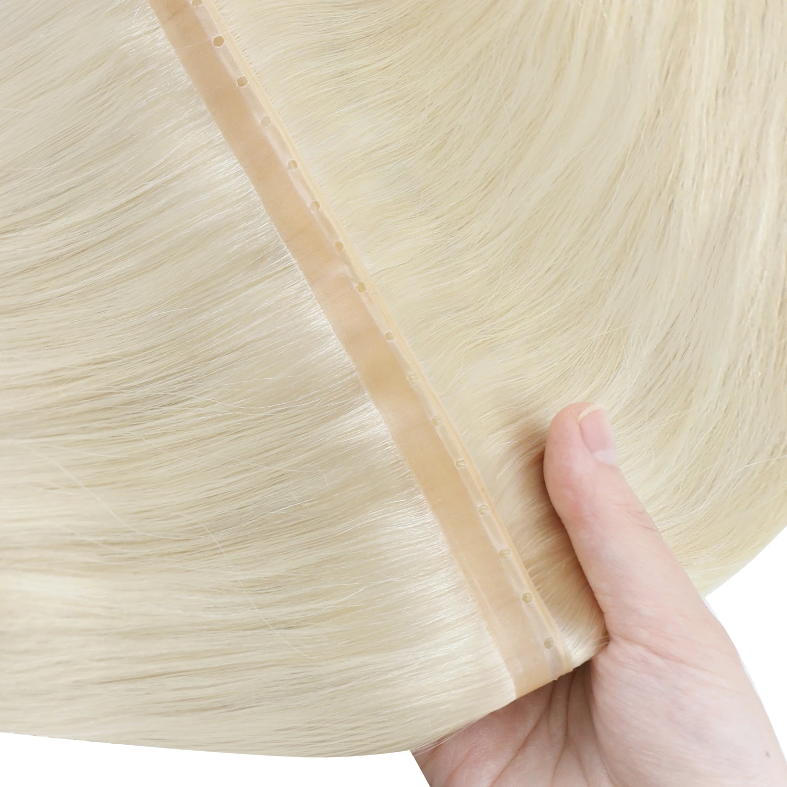 Moresoo Butterfly Weft Hair Extensions Invisible Pu Hole Weft Extensions Hand Tied Add Volume Double Side Genius Weft Extensions