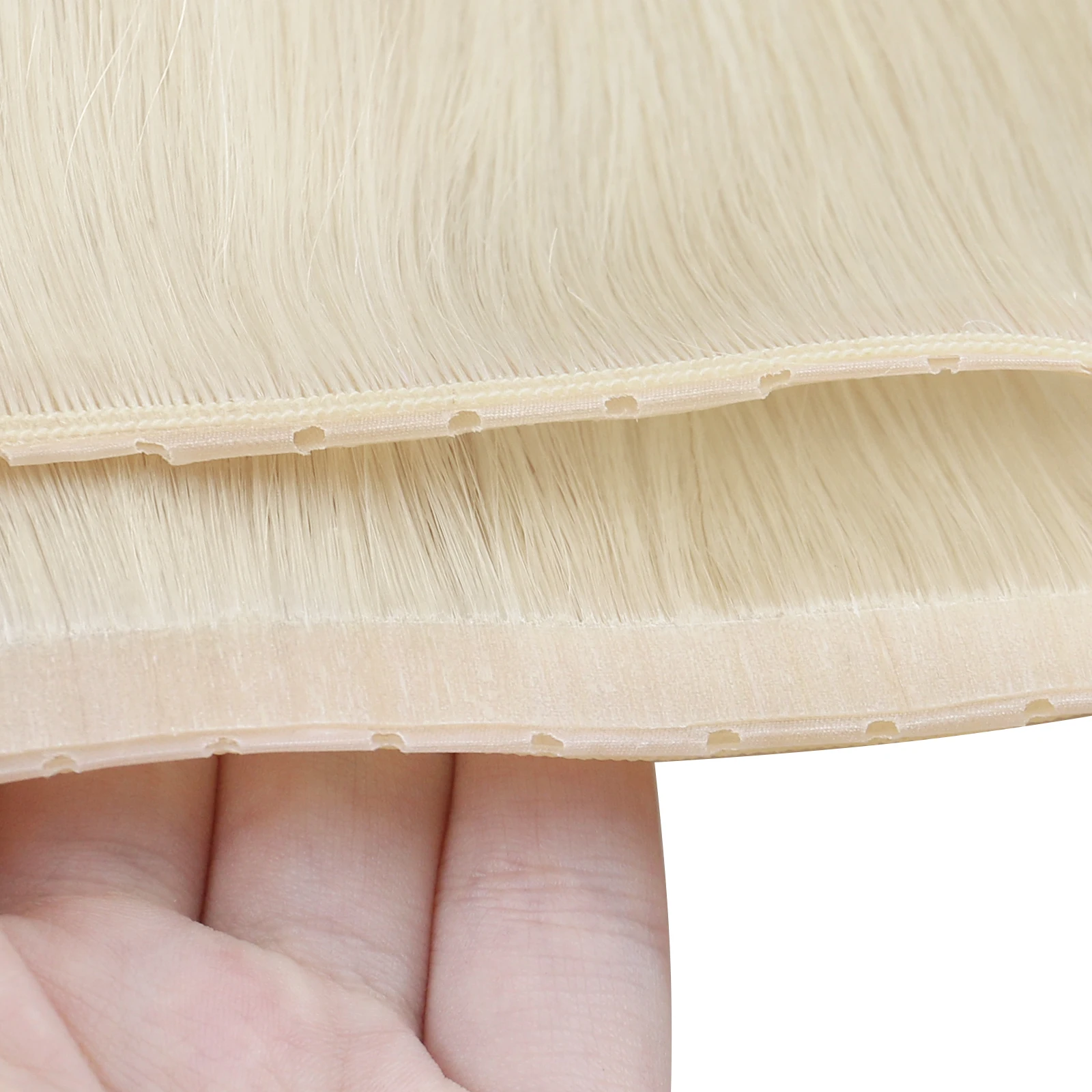 Moresoo Butterfly Weft Hair Extensions Invisible Pu Hole Weft Extensions Hand Tied Add Volume Double Side Genius Weft Extensions