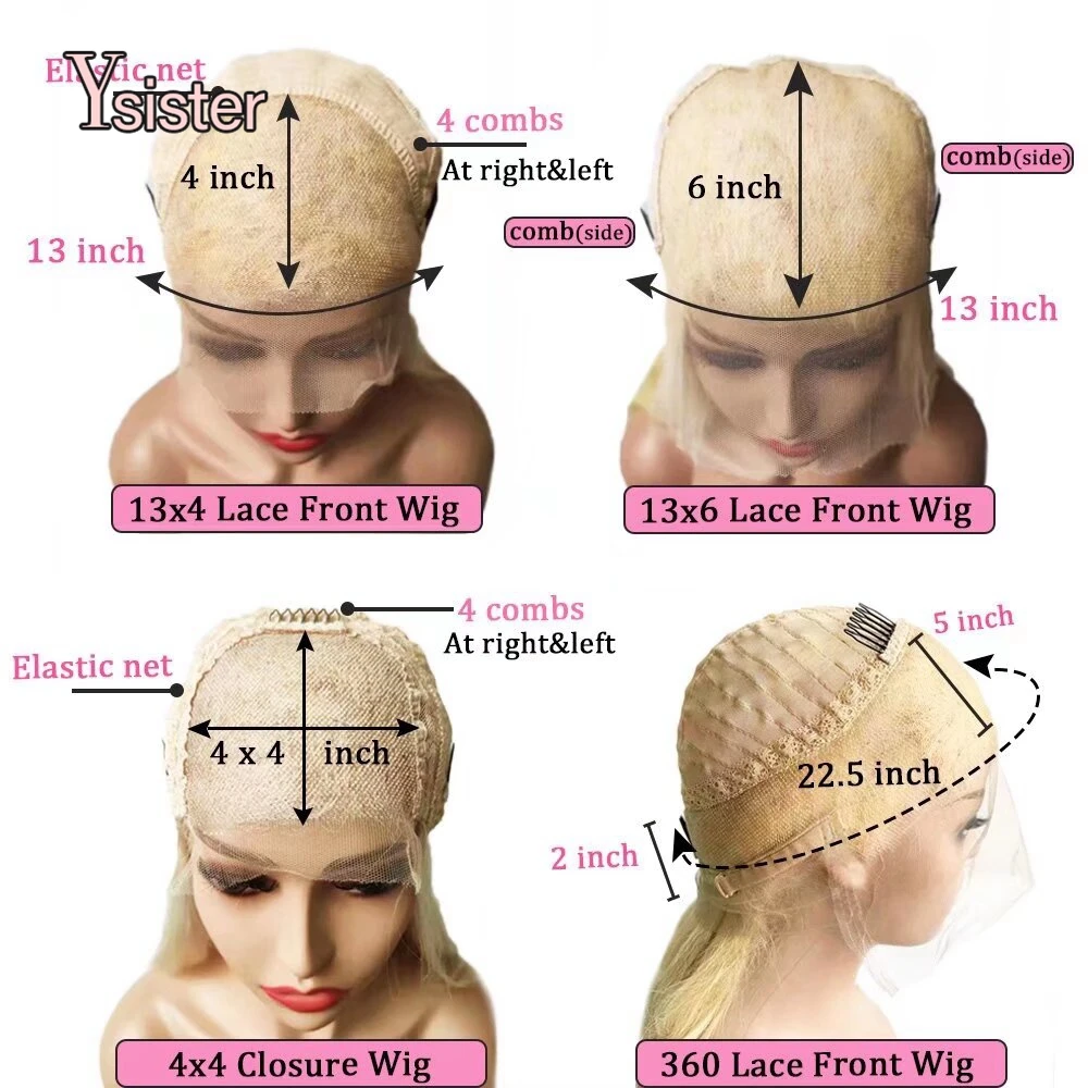 Transparent 13x4 Lace Frontal Wigs Brazilian Human Hair Wig Colored Ombre Pink Brown Body Wave For Women 200 Density Pre Plucked