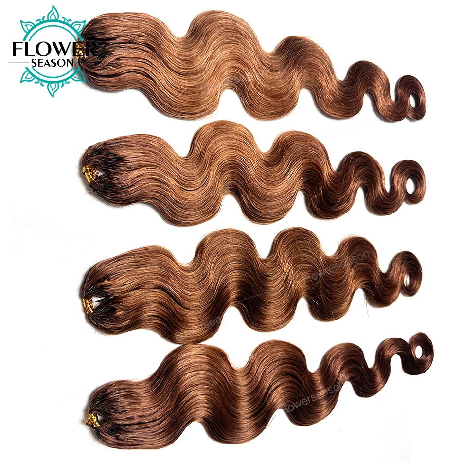 Body Wave Feather Crochet Hair Extension Human Hair Knotless Pre-Separated Crochet Human Hair Extensions Dark Brown Color #27