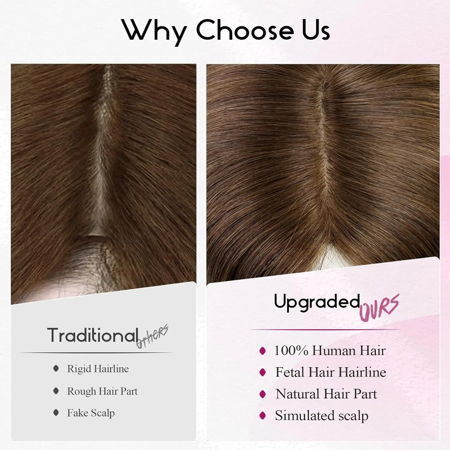 Mixed Blonde Human Hair Toppers 12 inch Human Hair Clip in Bangs Hair Pieces Skin 360° Cover Hair Extension for Women Loss Hair