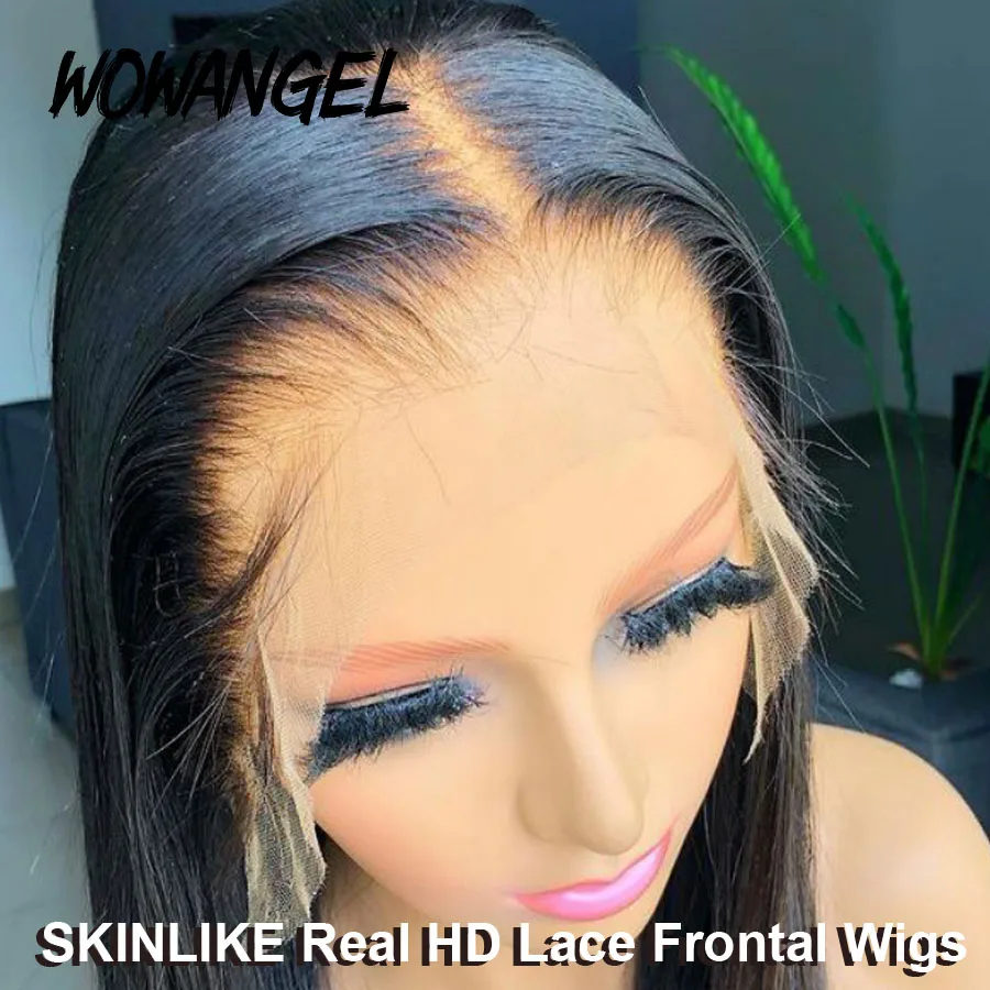 Wow Angel SKINLIKE Real HD Lace Front Wigs Short Bob Wig Blunt Cut Wig 13x4 HD Lace Frontal Human Hair Wigs Pre Plucked Glueless
