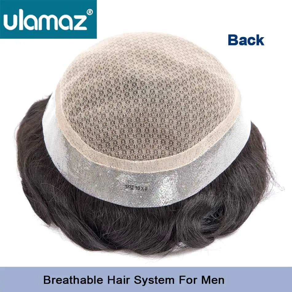 Natural Male Hair Prosthesis Australia Double-Layers Toupee Men's Hairpiece Wigs Human Hair Lace PU Man Hair System Wigs For Man