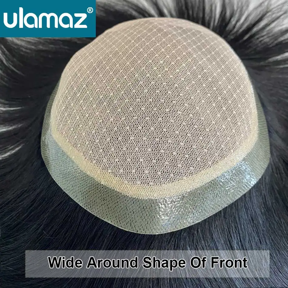 Silk Base Toupee Realistic Men's Wig Lace Hair System Wigs Human Hair Male Hair Prosthesis Asian Wig Man Natural Hair Hairpiece