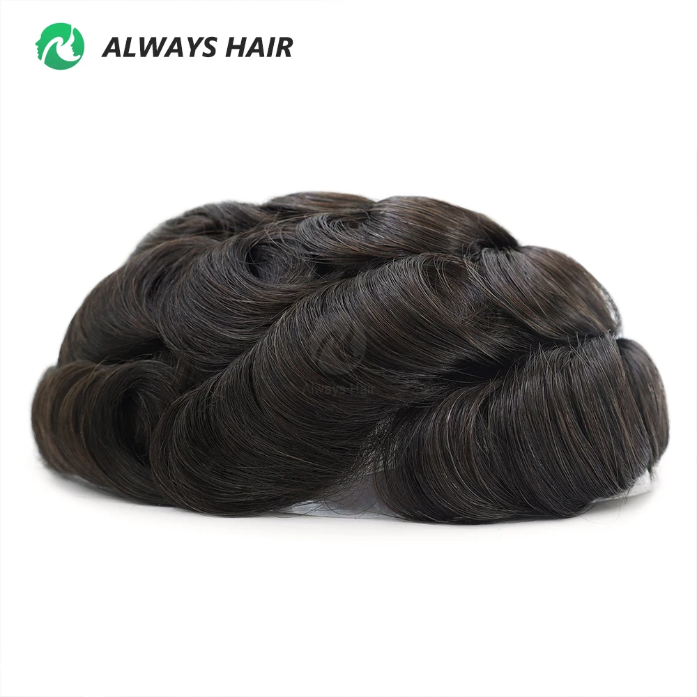 OS25 - Undetectable Mens Toupee Super Thin Skin Hair Replacement System for Men Natural Hairline Wig Man