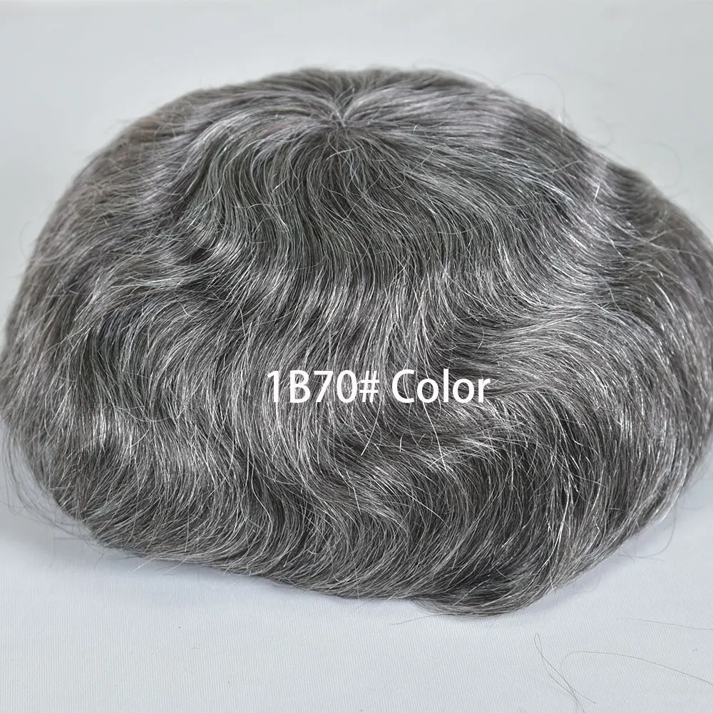 Swiss Lace Human Hair Toupee for Men 8x10 Blond Color 613# Natural Hairline Durable Fine Mono Hair Replacement System for Men