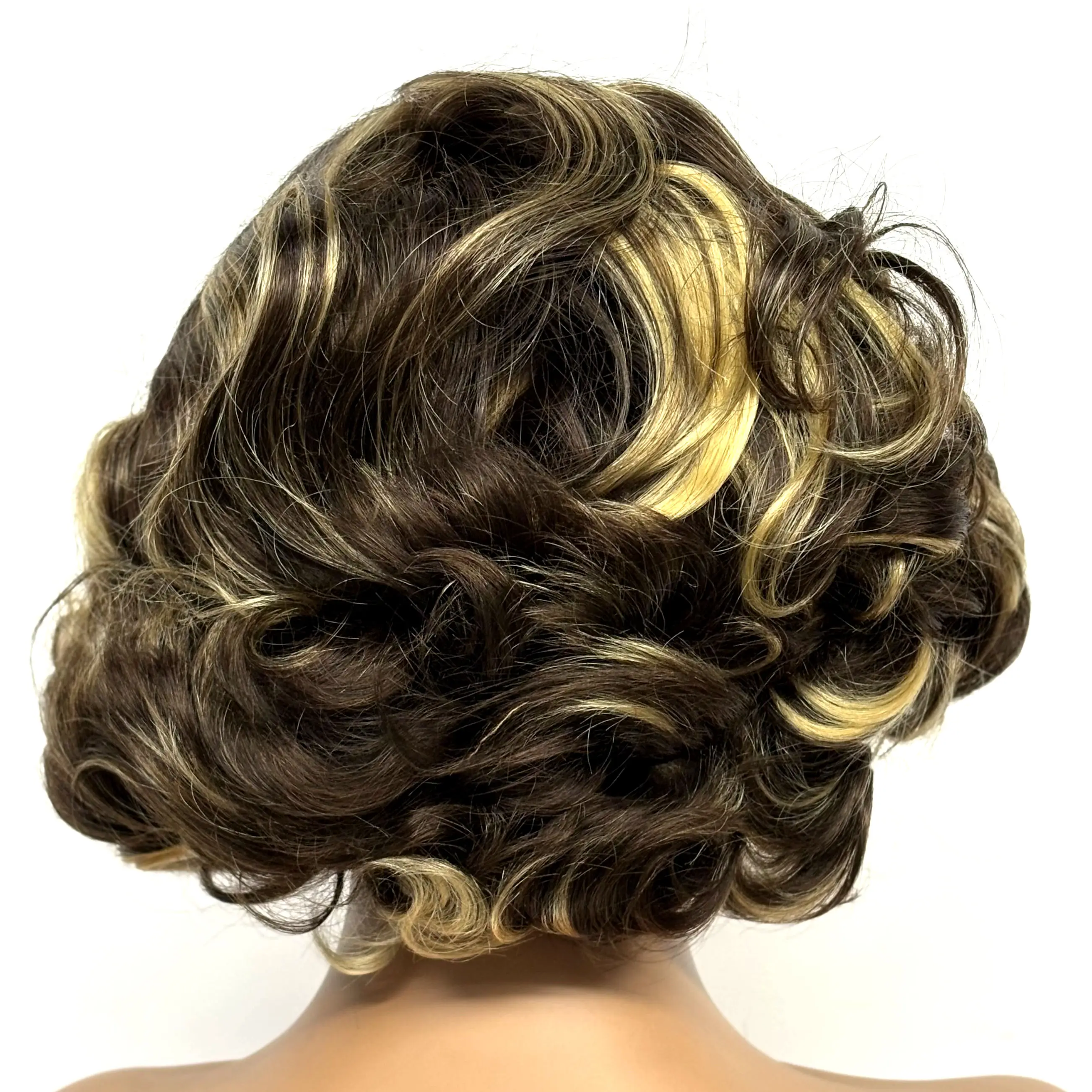 12inch 5x5 Transparent Lace Closure Blonde 613# Loose Wave Human Hair Wigs 280% Density Short Bouncy Curly Bob Wigs for Women