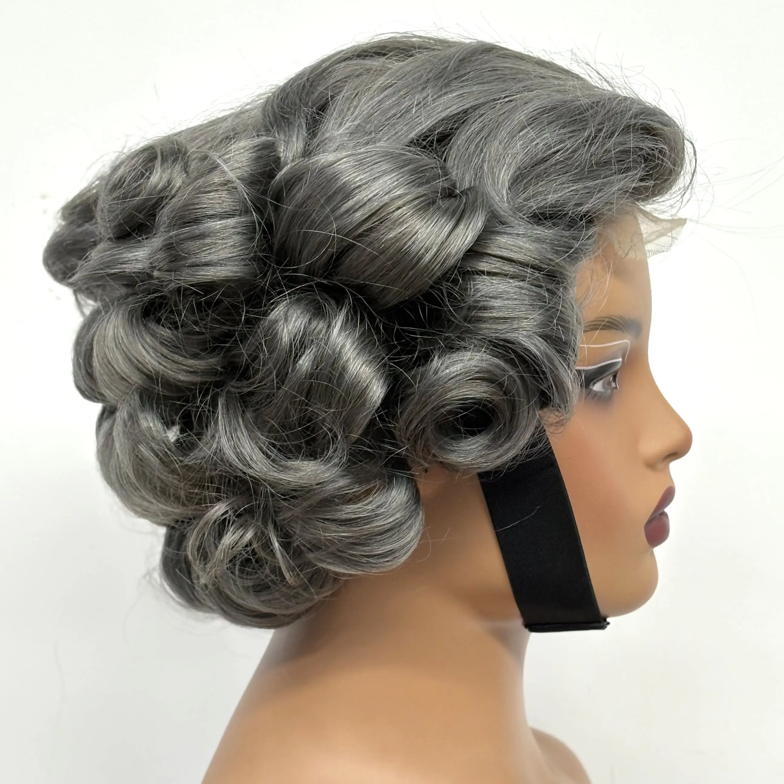12inch 5x5 Transparent Lace Closure Blonde 613# Loose Wave Human Hair Wigs 280% Density Short Bouncy Curly Bob Wigs for Women
